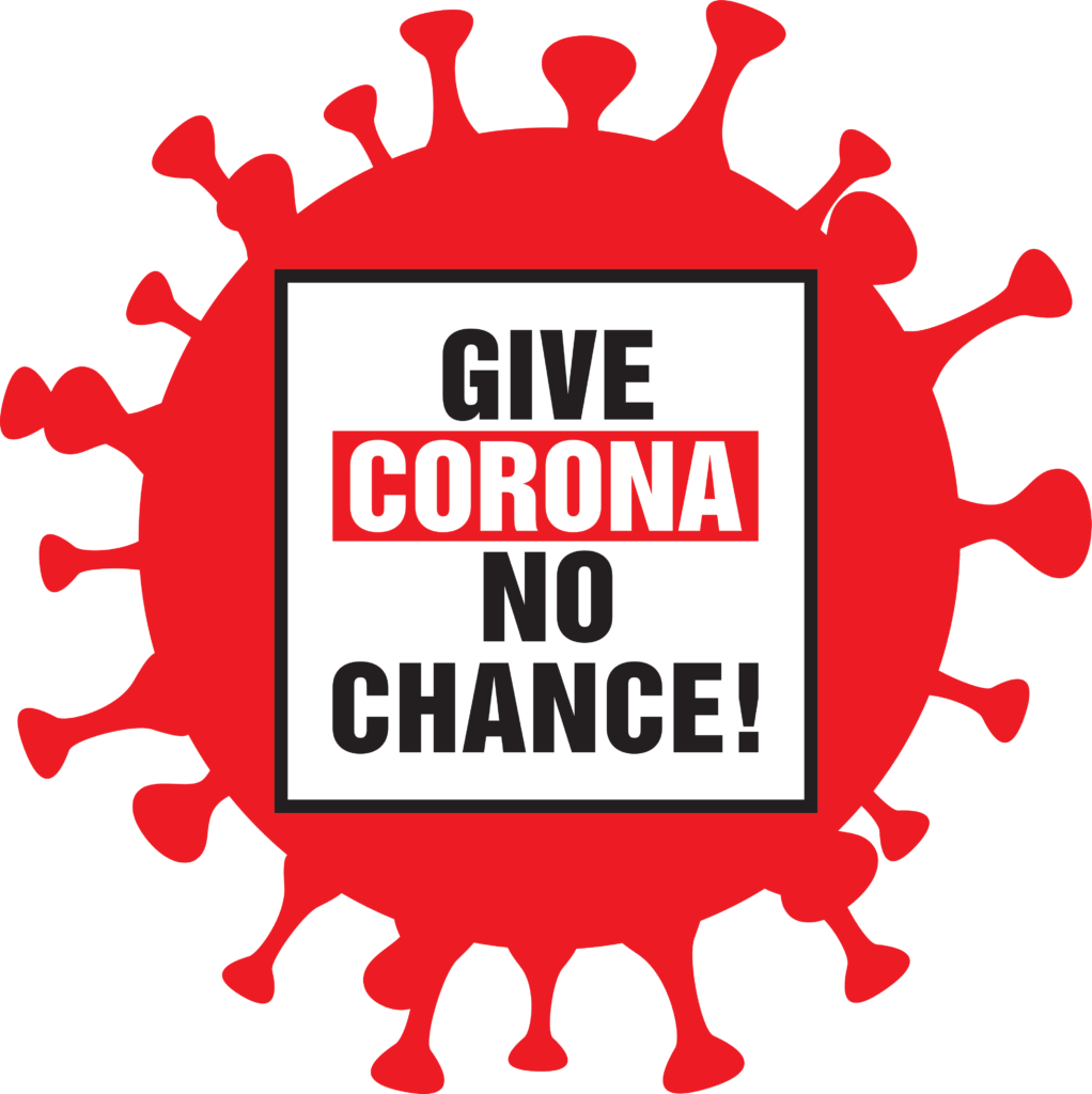 Free image download: Coronavirus, black, red, Give corona no chance, cropped, sign, #000014